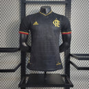 CAMISA VERSÃO PLAYER DO FLAMENGO 22/23 PRETO E DOURADO