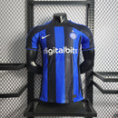 CAMISA VERSÃO PLAYER DO INTER DE MILÃO 22/23 AZUL E PRETO